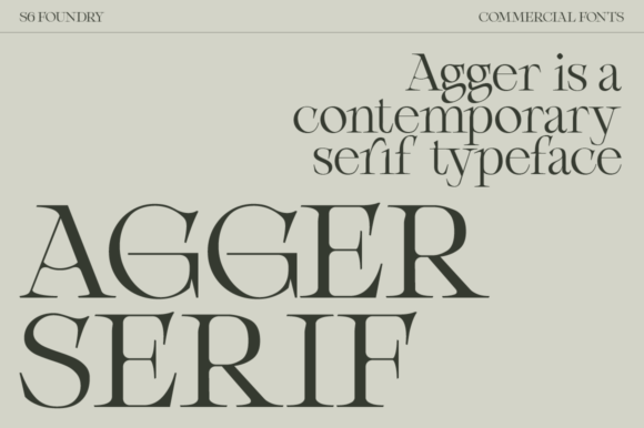 Agger: A Bold and Contemporary Serif Font for Creative Campaigns