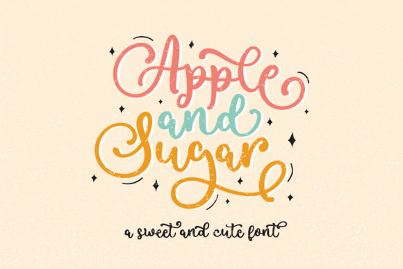 Apple and Sugar: A Childlike Handwritten Font for Digital Branding