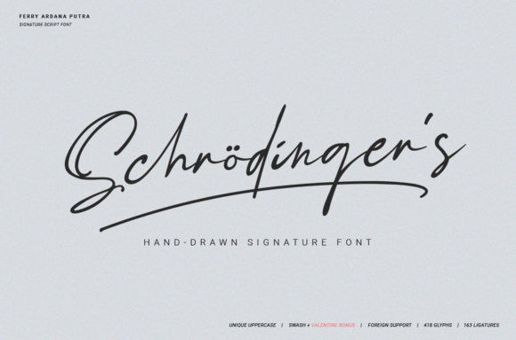Schrödinger s: A Luxurious Handwritten Font for Elegant Branding
