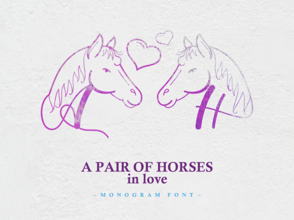 The A Pair of Horses in Love Font for Brand Personality