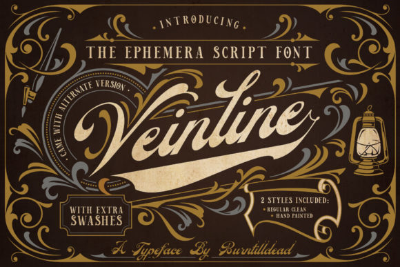 Veinline: A Vintage Script Font for Handmade Brands